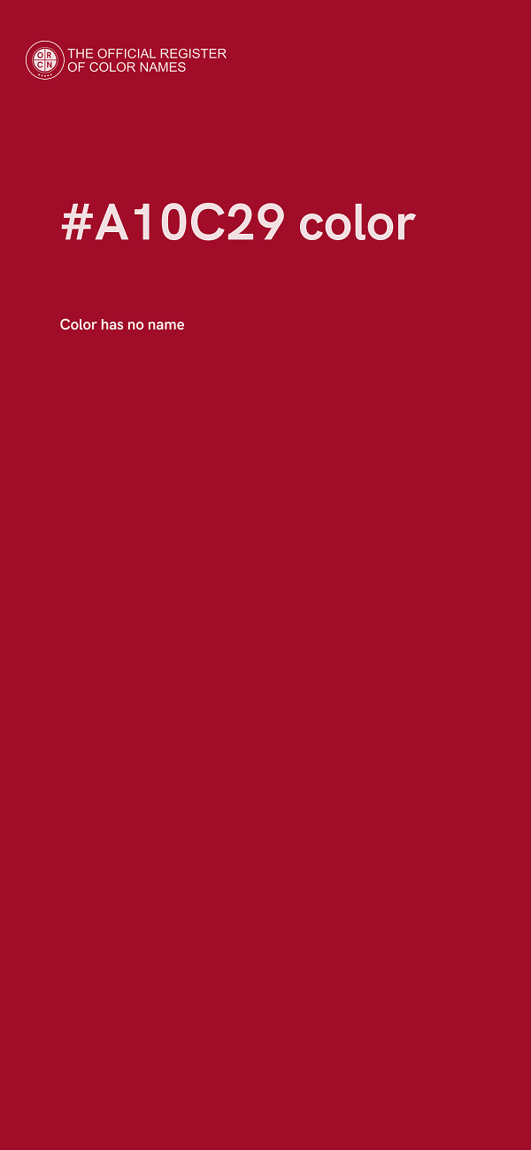 #A10C29 color image