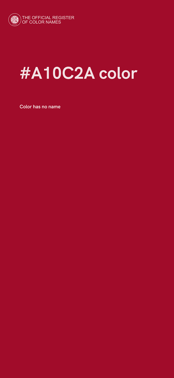 #A10C2A color image