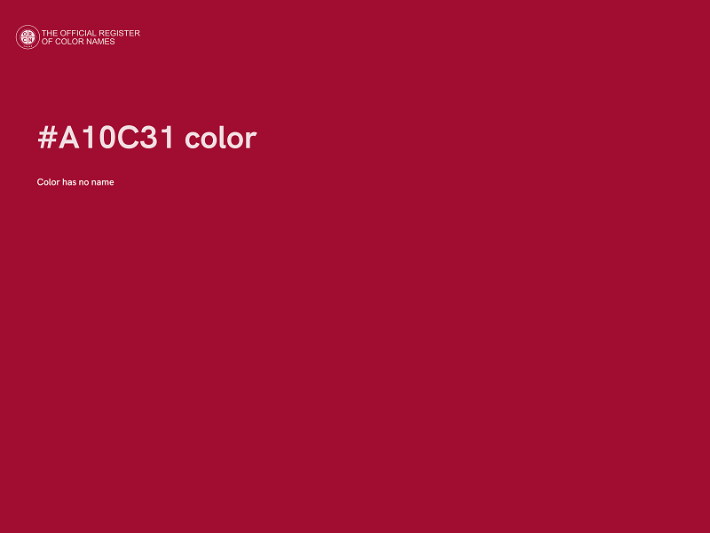 #A10C31 color image