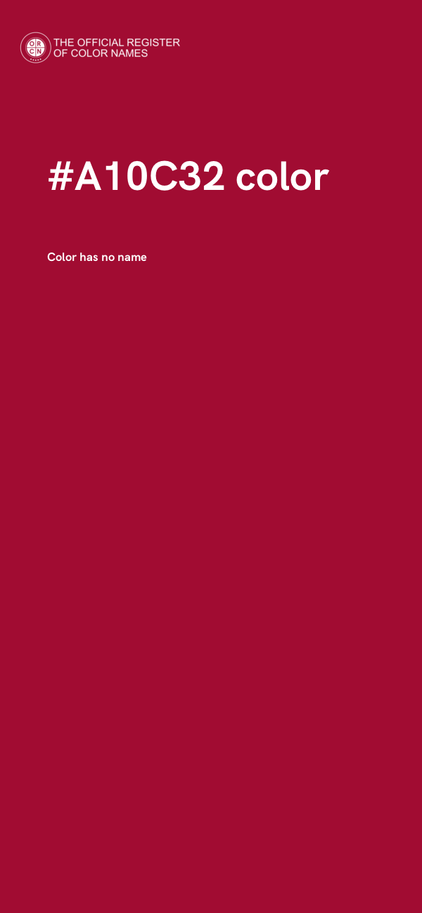#A10C32 color image