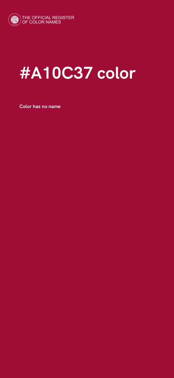 #A10C37 color image