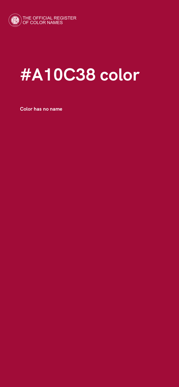 #A10C38 color image