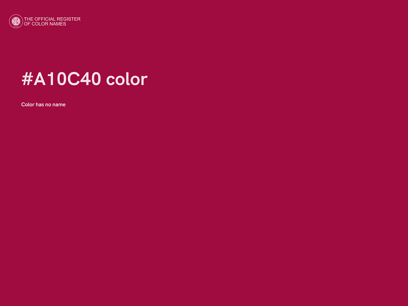 #A10C40 color image