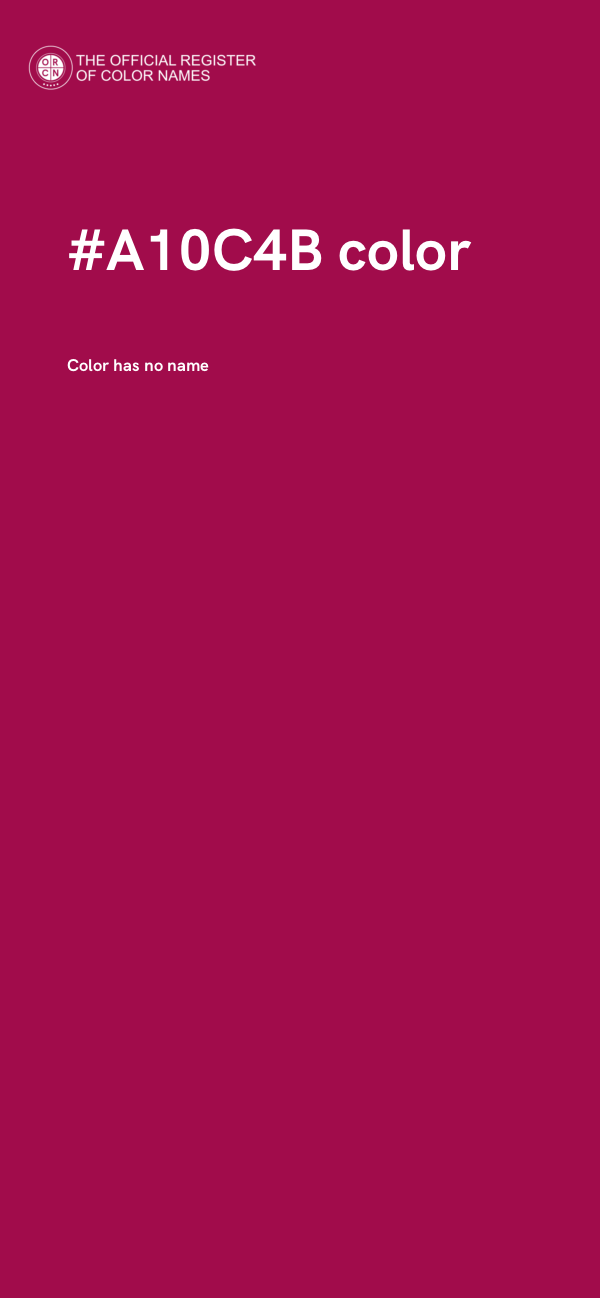 #A10C4B color image