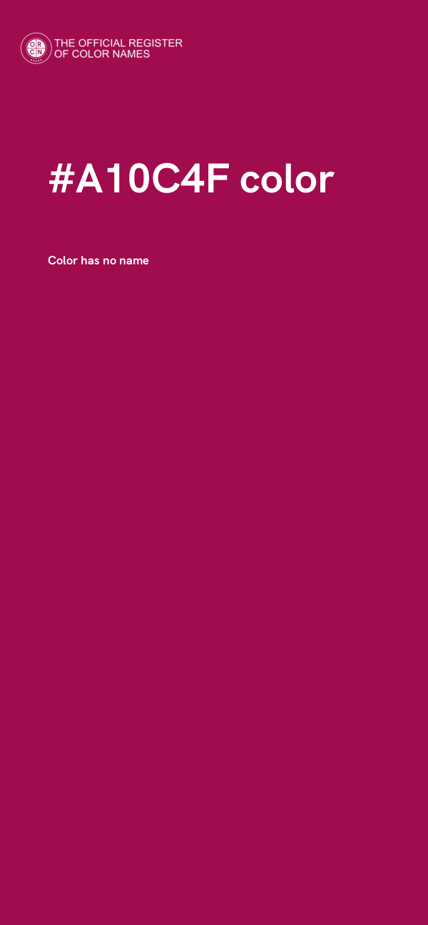 #A10C4F color image