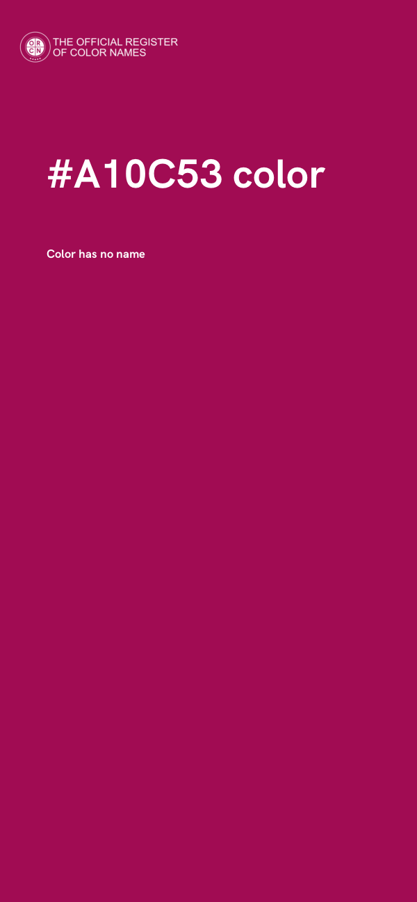#A10C53 color image