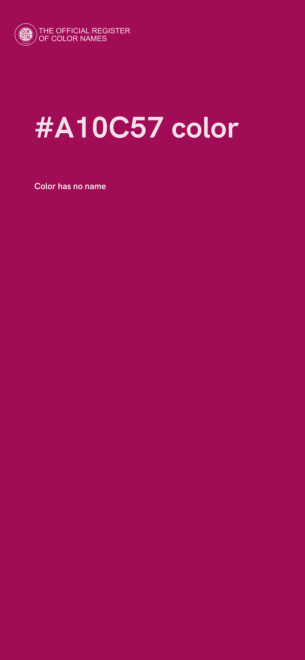 #A10C57 color image