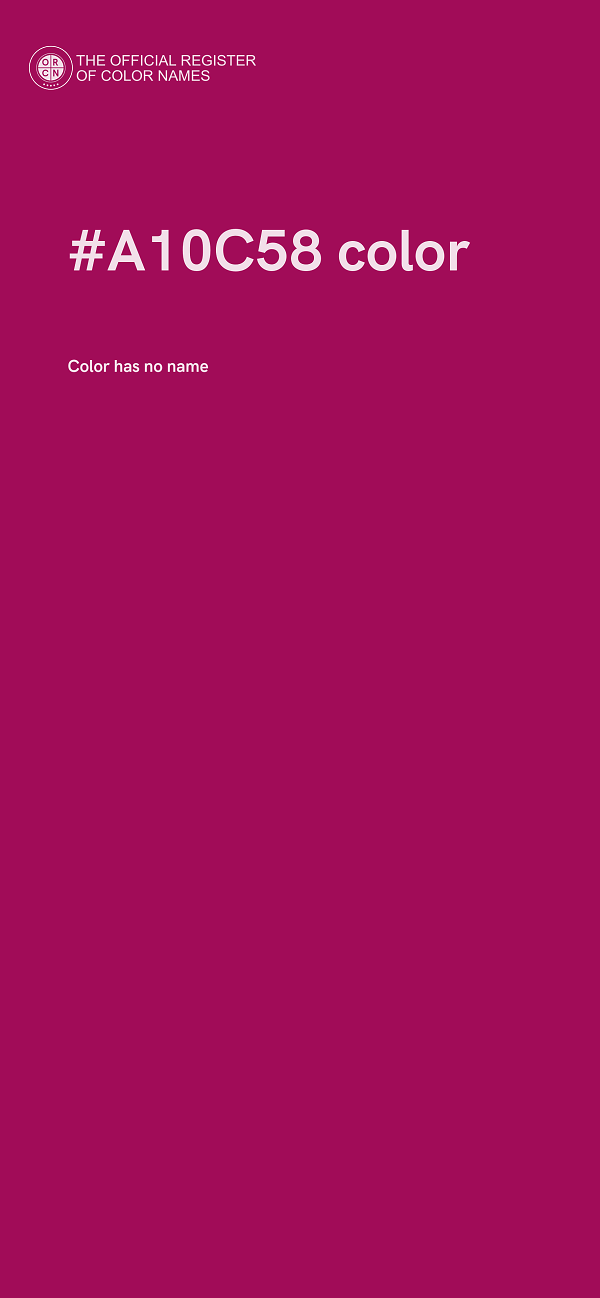 #A10C58 color image