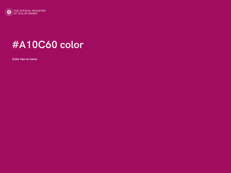 #A10C60 color image