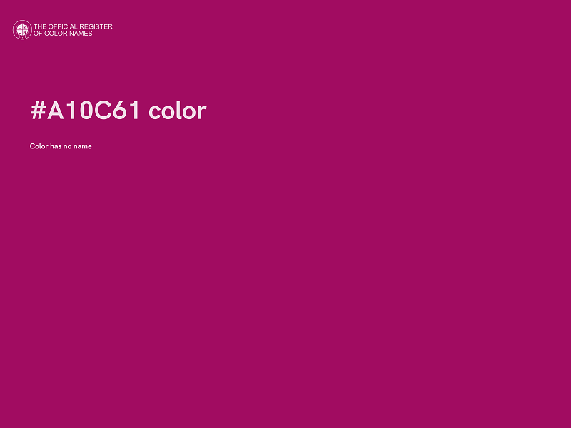 #A10C61 color image