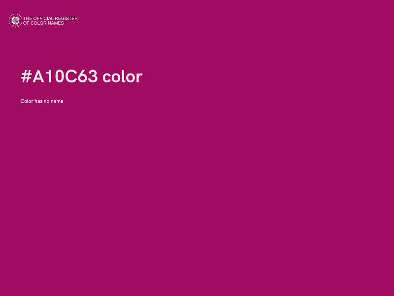 #A10C63 color image