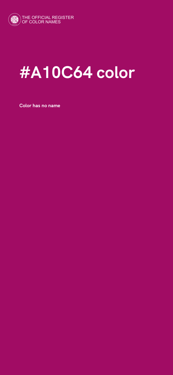 #A10C64 color image