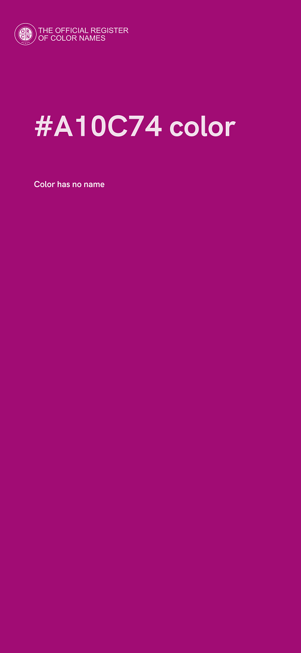 #A10C74 color image