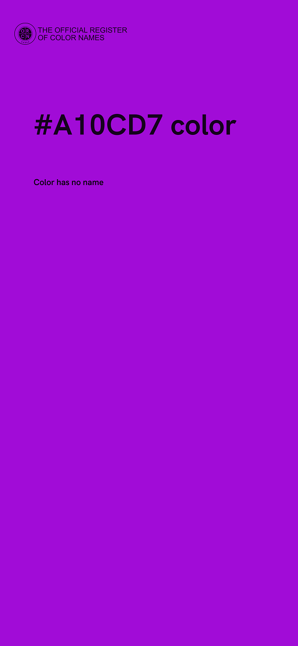 #A10CD7 color image