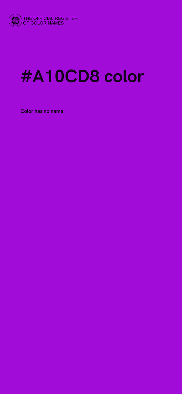 #A10CD8 color image