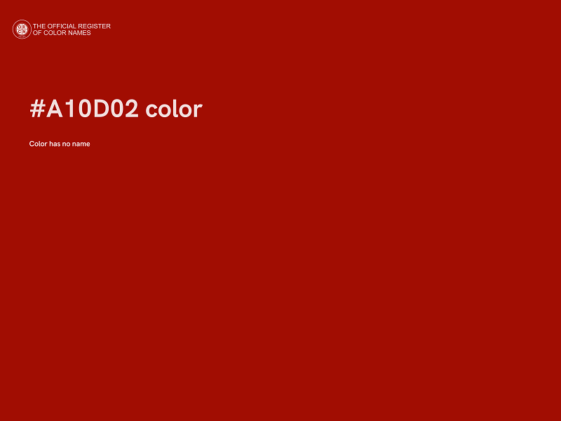 #A10D02 color image