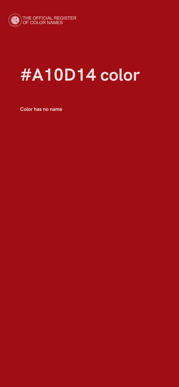 #A10D14 color image
