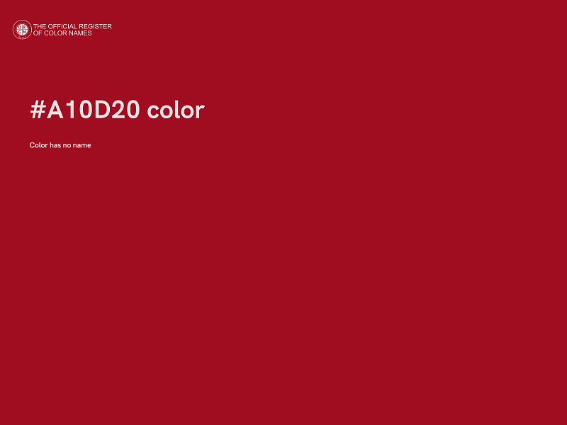 #A10D20 color image