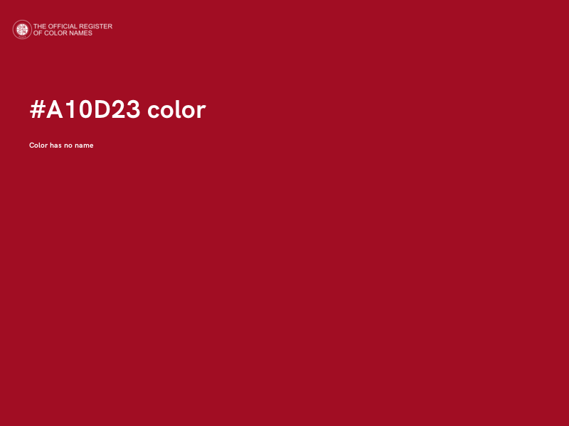 #A10D23 color image