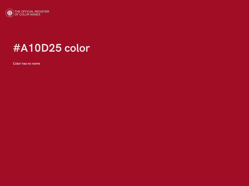 #A10D25 color image