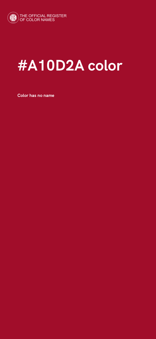 #A10D2A color image