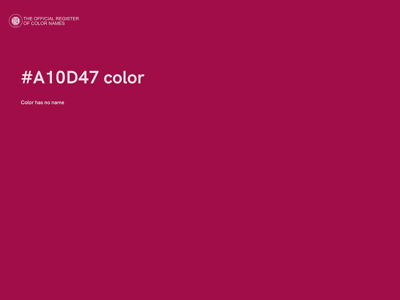 #A10D47 color image