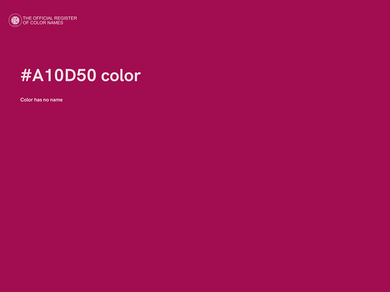 #A10D50 color image