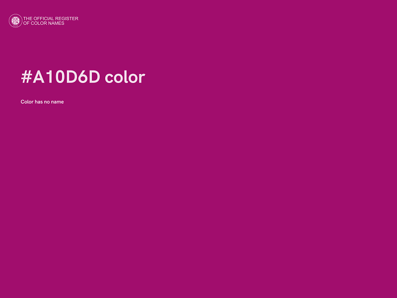 #A10D6D color image