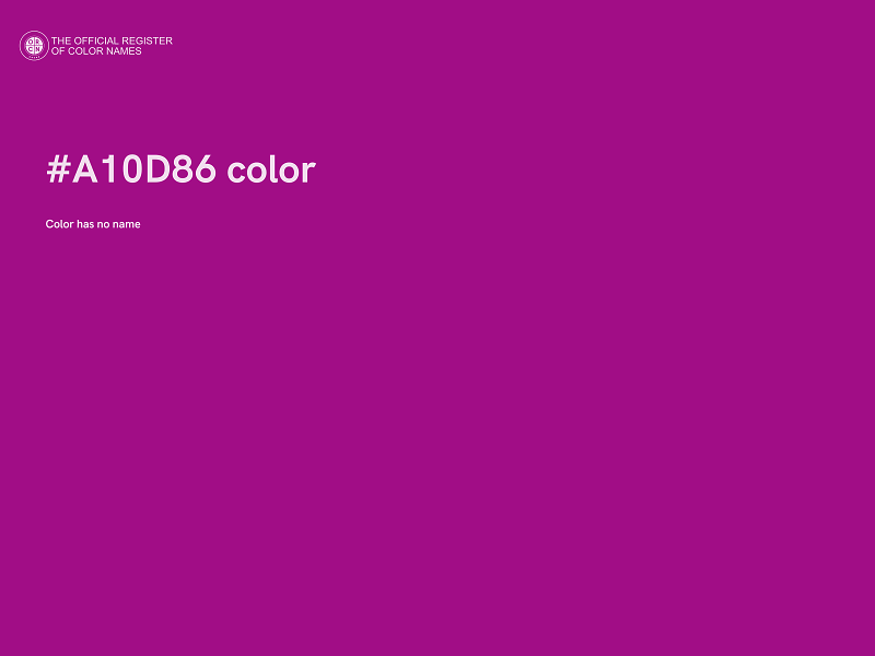 #A10D86 color image