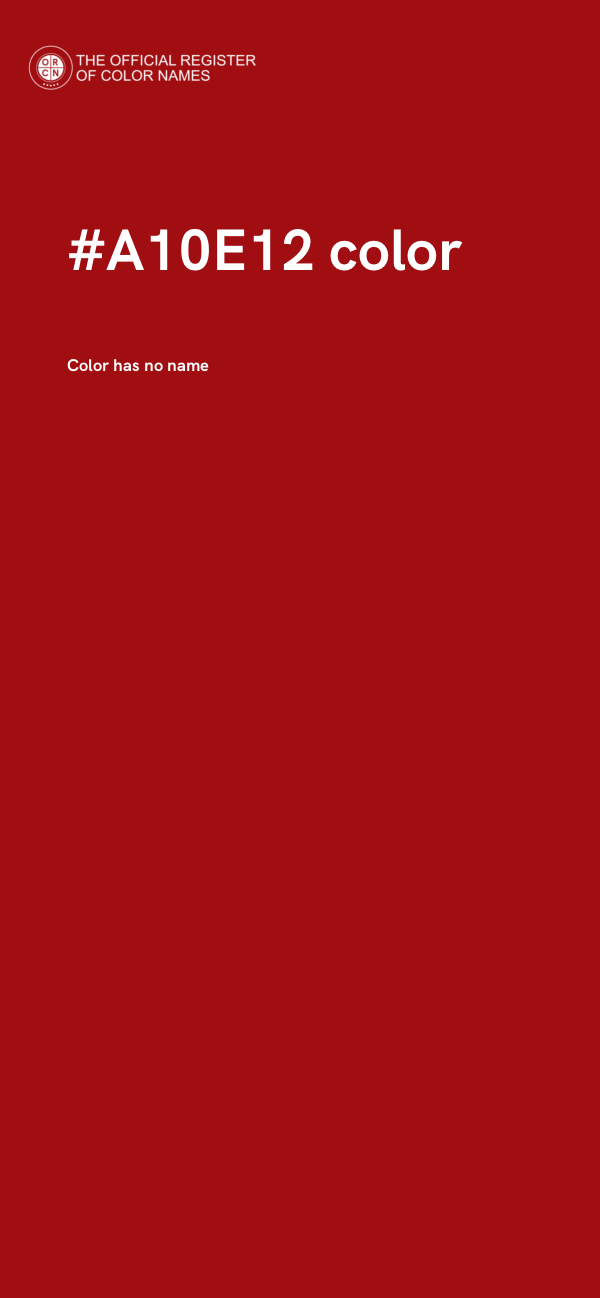 #A10E12 color image
