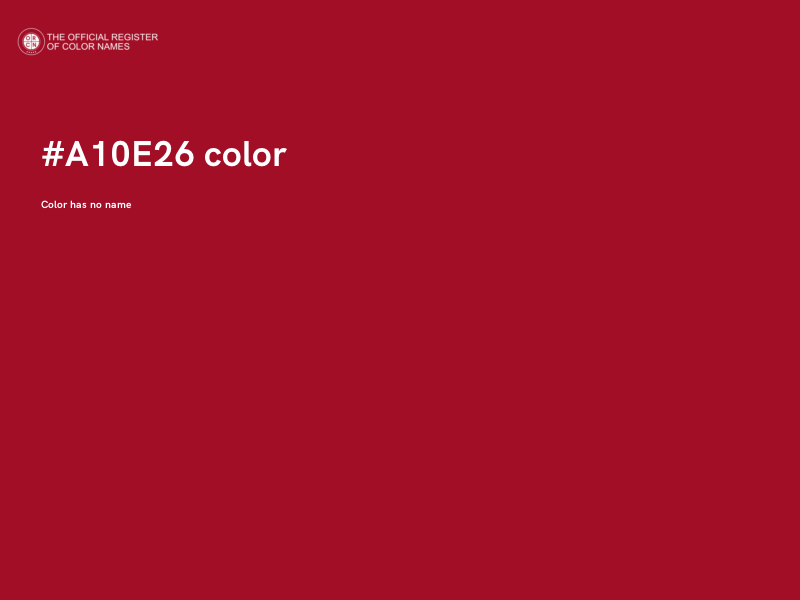 #A10E26 color image