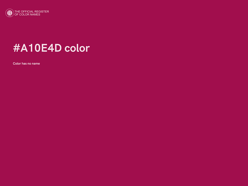 #A10E4D color image