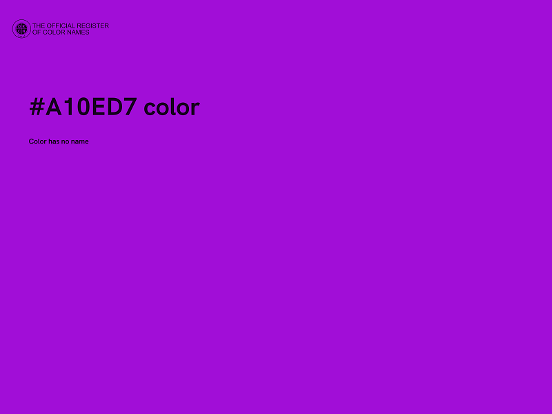 #A10ED7 color image