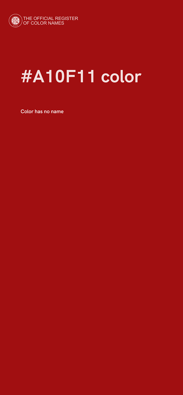 #A10F11 color image