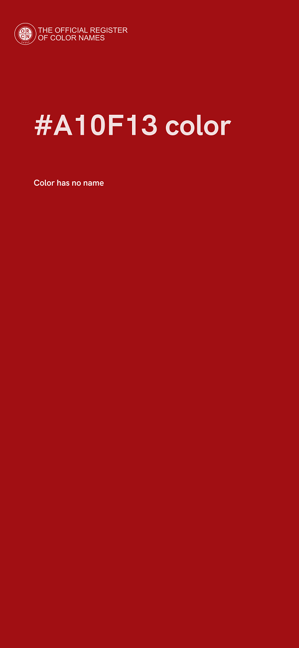 #A10F13 color image