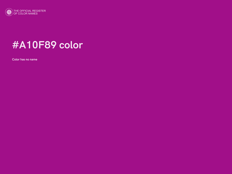 #A10F89 color image