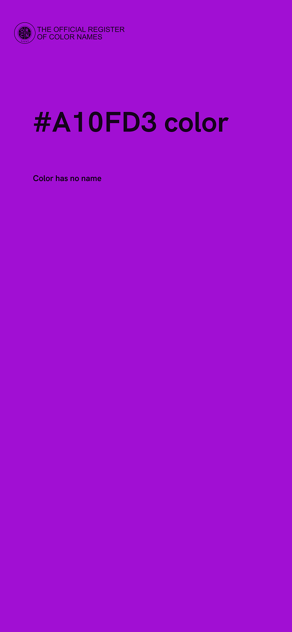 #A10FD3 color image