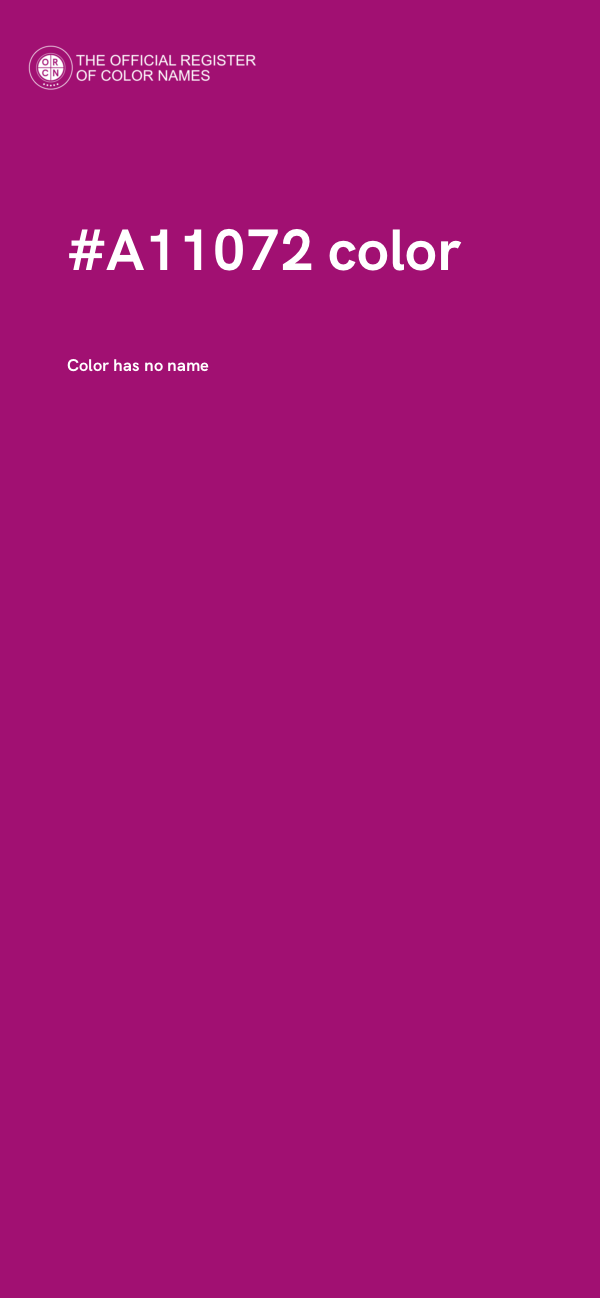 #A11072 color image