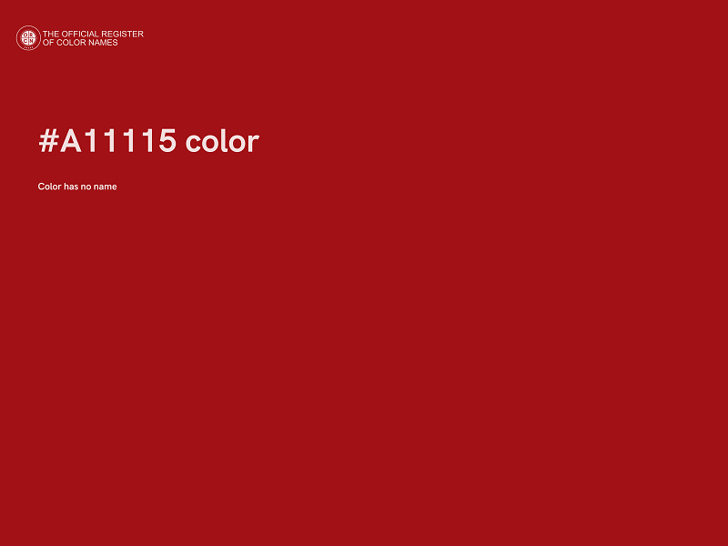 #A11115 color image