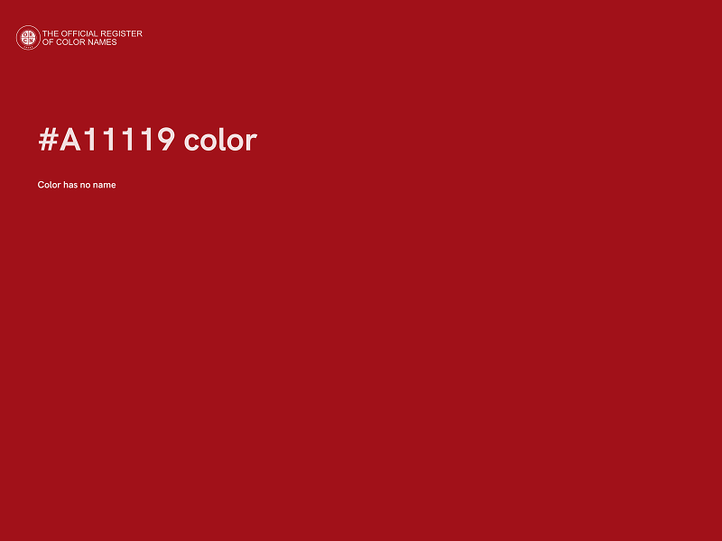 #A11119 color image