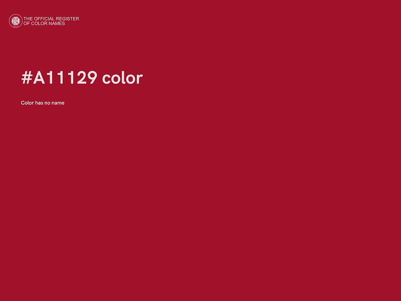 #A11129 color image