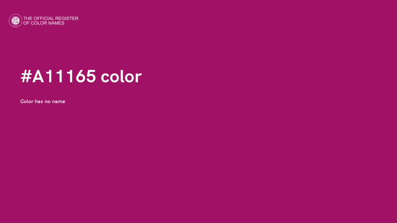 #A11165 color image
