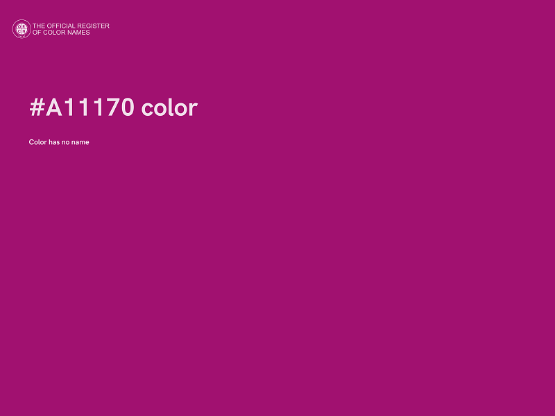 #A11170 color image