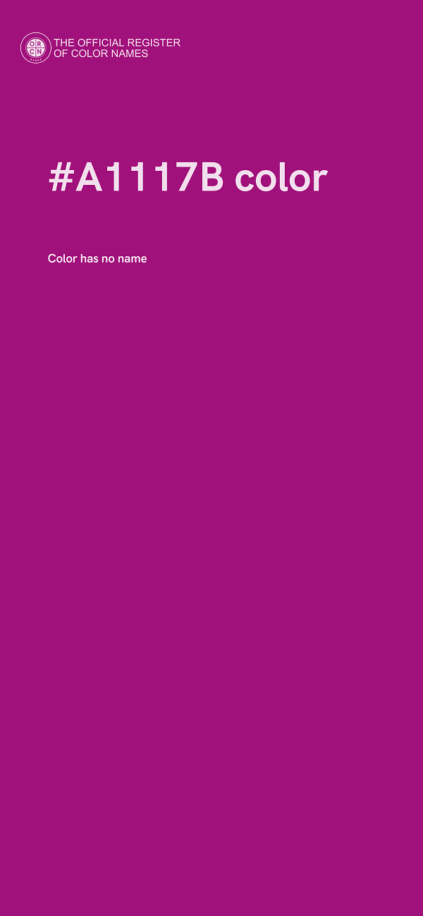 #A1117B color image