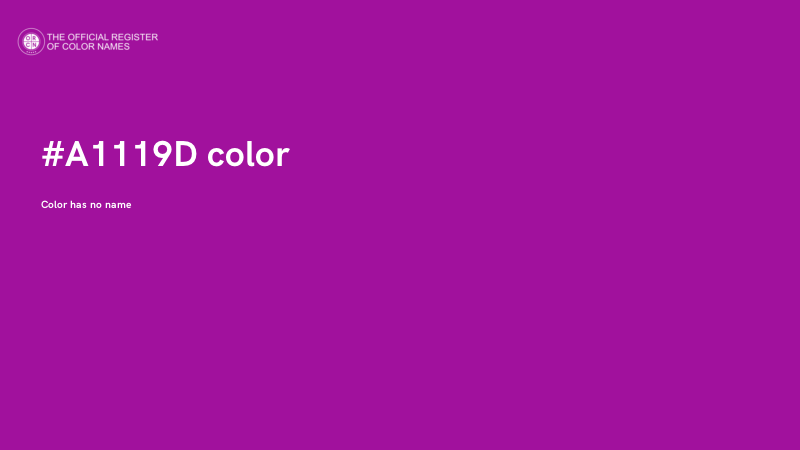 #A1119D color image