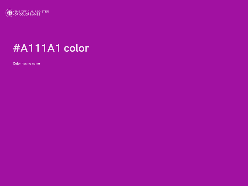 #A111A1 color image