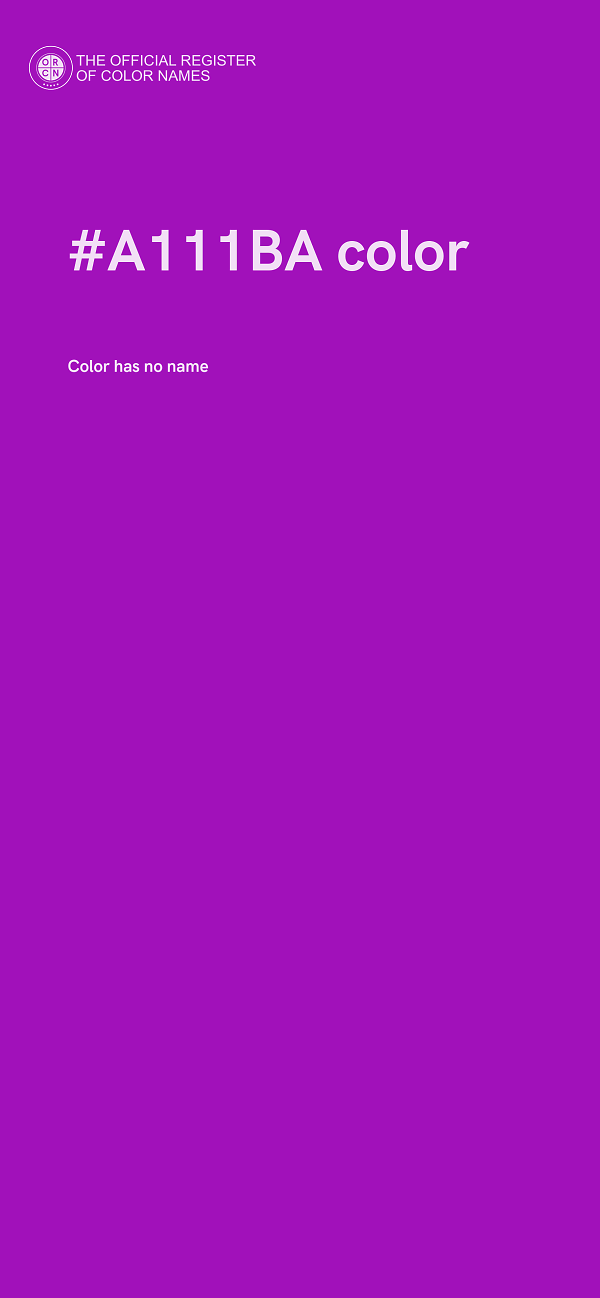 #A111BA color image