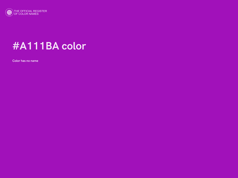#A111BA color image