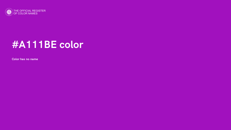 #A111BE color image