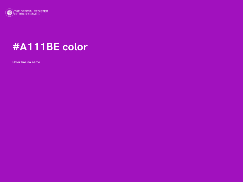 #A111BE color image